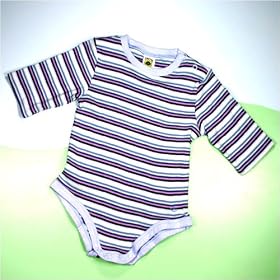 SALE! Striped long open sleeve onesie