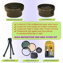 HIDEF BLACK LENS & FILTER SET FOR OLYMPUS C-5060 C-7070