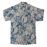 Tori Richard Big & Tall Forever Hawaiian Shirt - BLUE