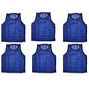 BlueDot Trading Youth High quality 6 Blue sports pinnies- 6 High quality scrimmage training vests