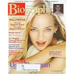Biography Magazine August 2002 Uma Thurman, Natalie Wood, Lyndon Baines Johnson, Eddie Murphy book cover
