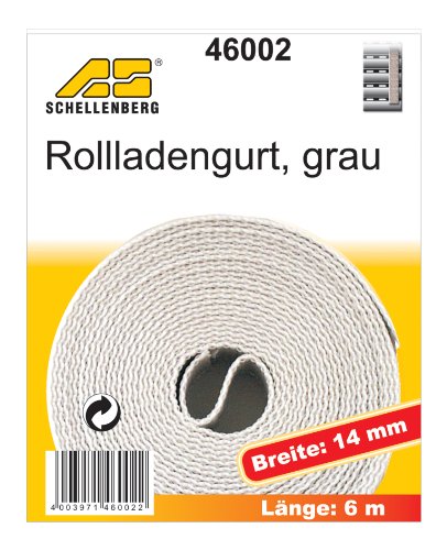 Schellenberg 46002 Rollladengurt 14 mm/6.0 m, grau