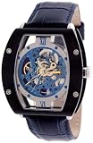Adee Kaye Men's Self-Winding Automatic Skeleton Watch Model AK-4090-MIPB2(Blue Band/Blue Skeleton)