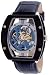 Adee Kaye Men's Self-Winding Automatic Skeleton Watch Model AK-4090-MIPB2(Blue Band/Blue Skeleton)