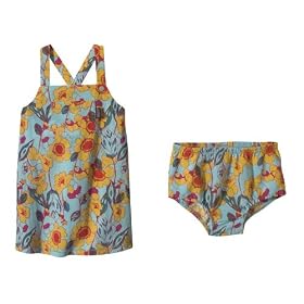 Buy Patagonia: Baby Baggies Apron Dress, Mari Floral: Blue Light, 18M by Patagonia