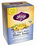 Yogi St. Johns Wort Blues Away, Herbal Tea Supplement, 16-Count Tea Bags (Pack of 6)