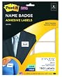 160Ct 2-1/3X3-3/38 Name Badge White Self Adhesive Vinyl Laser