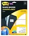 160Ct 2-1/3X3-3/38 Name Badge White Self Adhesive Vinyl Laser