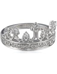 Sterling Silver Clear Crystal Crown Ring