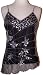 Sequin Silver Beaded Butterfly Tank Top