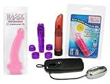 Basix Pink 10 Dong Bundle - Adult Toy Sex Kit