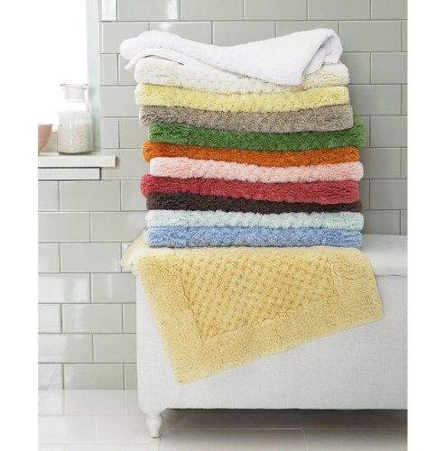 Martha Stewart Collection Solid Cotton Bath Rug, 21x34" Leaf