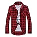Easy Hot Fashion Casual Classic Men's Plaid Long Sleeve Slim Fit Shirt Top