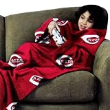 Cincinnati Reds Youth Red Team Logo Print Unisex Comfy Throw
