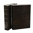 Medium Bound Crocodile Embossed Leather Album