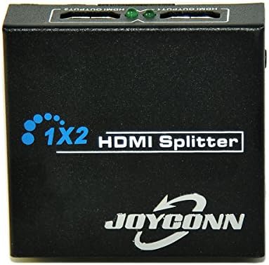 Joyconn® Hdmi 1x2 Splitter V1.3 Hdcp 1input to 2 Output Ports for Full Hd 1080p Support (One Input to Two Outputs) Ps3 Xbox360 Dvd Blu-ray with 3ft 1.4 Hdmi Cable