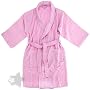 Fuchsia Shawl Collar Cotton Terry Bath Robe for Women