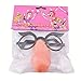 Crazy Night Flesh Pecker Nose with Eyeglasses Hen / Bachelorette Night Party Favors Pack of 1Pcs Eyeglasses 4Pcs Straws