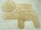 Sundance 3 Piece Linen Plush Bathroom Rug Set By Mohawk