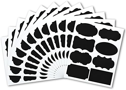 Premium Chalkboard Labels - HUGE MEGA 96 Label Pack - More Than Double the Labels Compared to Others - Stylish Designs