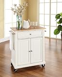 Crosley Furniture KF30021EWH Portable Island Kitchen Cart
