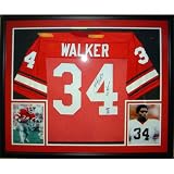 Herschel Walker Autographed Georgia Bulldogs (Red #34) Deluxe Framed Jersey