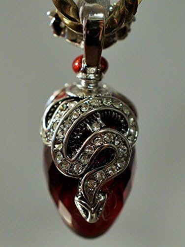 Faberge Style Sterling Silver Egg Pendant w/Swarovski elements