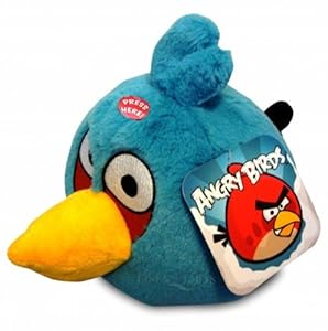 Arrabbiato che uccelli blu 4 pollici con il suo peluche