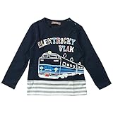 《H28年秋冬物》 nico hrat(ニコフラート) 製品洗い加工済み 42/2天竺トレイン長袖Tシャツ 110cm/NV NO.B-260269