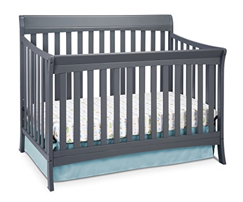 Stork craft avalon 4-in-1 convertible crib, gray