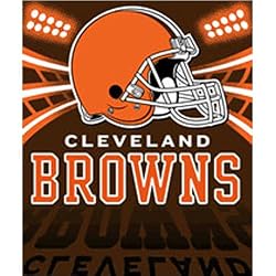 Cleveland Browns Light Weight Fleece NFL Blanket (Shadow Series) (50"x60")