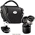 MANTONA VARIO DUO schwarz kompakte System Kameratasche mit Schultergurt und separatem OBJEKTIVK&Ouml;CHER
