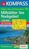  : Kompass Karten, Millst&auml;tter See, Nockgebiet: Wander-, Bike- und Skitourenkarte. Mit Panorama