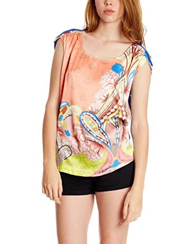 SideCar Bluse Agueda orange/blau M