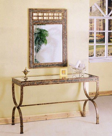 2pc Entry Way Console Metal Frame