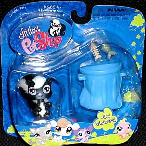 Littlest Pet Shop Portable Pet Skunk with Garbage Pail