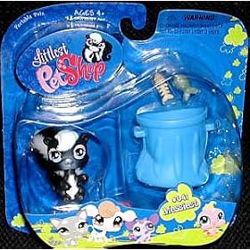 Littlest Pet Shop Portable Pet Skunk with Garbage Pail