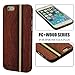 iPhone 6 Plus Folio Case, Handmade Real Bamboo Pattern Magnetic Closure/Stand/Wood bumper/360 protection Case for iPhone 6 Plus