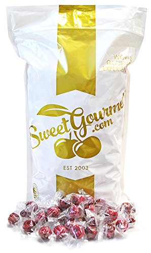 SweetGourmet Primrose Wrapped Filled Raspberries Hard Candies (3Lb)