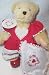 Teddy Bear Muffy Dressed for Hearts and Flowers Series