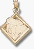 Bryant College Bulldogs Diamond Bulldog Logo Pendant - 14KT Gold Jewelry