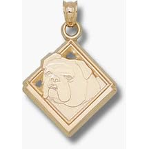 Click here to buy Bryant College Bulldogs Diamond Bulldog Logo Pendant - 14KT Gold Jewelry by Logo Art.