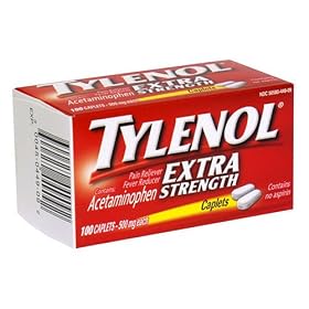 Tylenol Acetaminophen, Extra Strength, 500 mg, Caplets 100 caplets