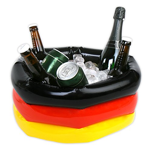 3 x Aufblasbarer Getränkekühler Bierkühler Ø 40 cm / Deutschland-Farben zur Fußball EM 2016