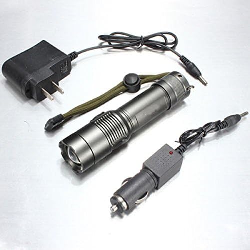 3000LM XM-L T6 LED Rechargeable Flashlight Torch 1*18650 Battery+2*Chargers