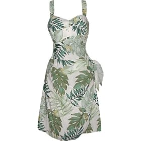 Leaves Hawaiian Aloha Sarong Dress