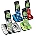 VTech CS6529-4B 4-Handset DECT 6.0 Cordless Phone with Answering System and Caller ID, Expandable up to 5 Handsets, Wall-Mountable, Blue/Green/Red/Silver
