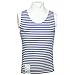 Genuine Russian Paratrooper Sleeveless TELNYASHKA - Light Blue Striped Tank Top Vest