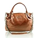 BOVARI XXL Oversized Cognac Calf Chain Bag Handtasche