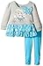 Disney Girls' Snow Queen Elsa Quilted Long-Sleeve Top and Legging Two-Piece Set
